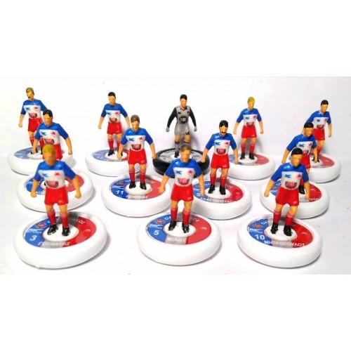 Subbuteo Andrew Table Soccer Olympiacos 1983-84 away kit Champions Cup on WSB professional bases